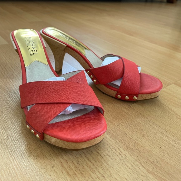 Never Worn - Michael Kors Woman's Amelie Mule Sandal Mandarin Size 5 1/2 - Picture 2 of 4